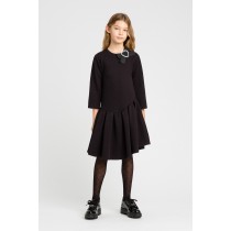 Dievčenské šaty s potlačou loga čierne TWINSET