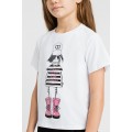 Dievčenské tričko s potlačou biele TWINSET