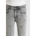 Dievčenské džínsy s flitrami sivé TWINSET