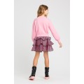 Dievčenský pulóver s kamienkovým logom ružový TWINSET