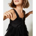 Dievčenské šaty tylové plisované čierne TWINSET