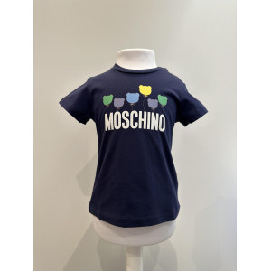 Unisex tričko s krátkym rukávom tmavo modré MOSCHINO