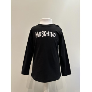 Unisex tričko s dlhým rukávom čierne MOSCHINO