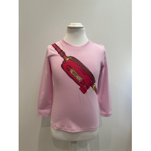 Dievčenské tričko s potlačou ľadvinky ružové MOSCHINO