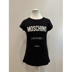 Dievčenské tričko s potlačou čierne MOSCHINO