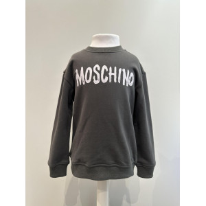 Unisex mikina s potlačou sivá MOSCHINO