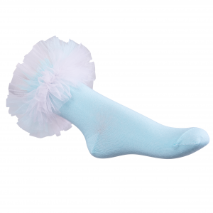 Dievčenské ponožky s volánom modré SWEET DREAMS