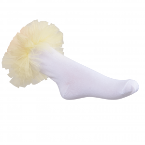Dievčenské ponožky s volánom žltá FROZEN PLEASURE DAGA