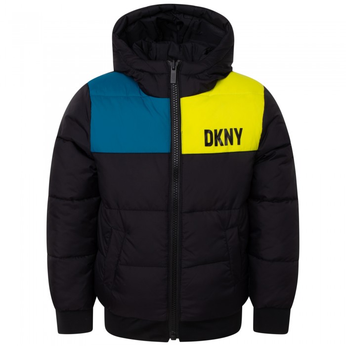 Chlapčenská bunda puffer obojstranná DKNY