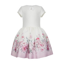 Dievčenské šaty biele s kvetmi BLUSH HARMONY