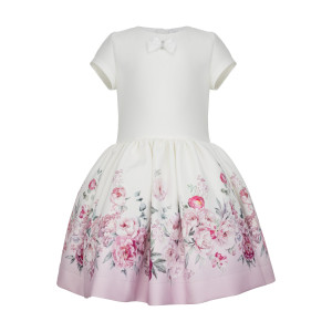 Dievčenské šaty biele s kvetmi BLUSH HARMONY