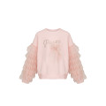 Dievčenská tunika s volánovými rukávmi ružová SPARKLE BLUSH