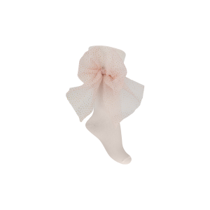 Dievčenské ponožky s mašľou SPARKLE BLUSH