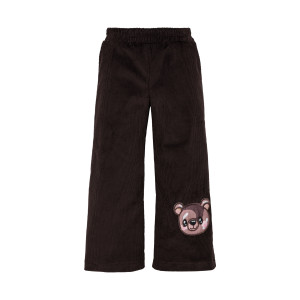 Dievčenské nohavice menčestrové hnedé CHOCOLATE TEDDY