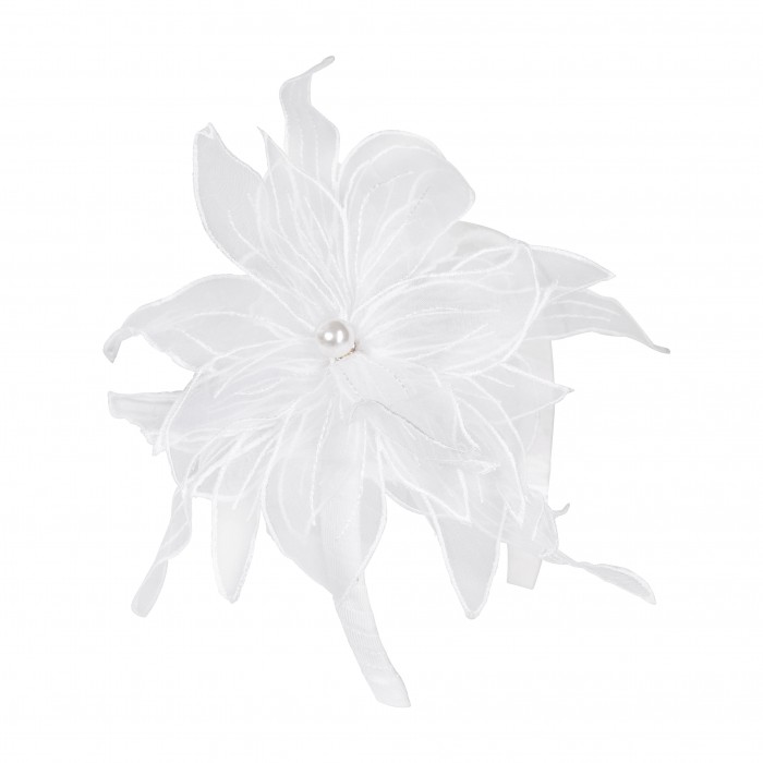 Dievčenská čelenka kvet s perlou DAGA