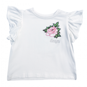Dievčenské tričko Beauty Rose krémové DAGA