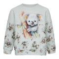 Dievčenská mikina s potlačou zelenkavé KOALA