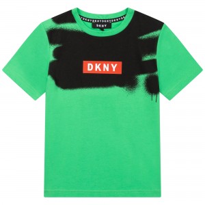 Chlapčenské tričko zelené DKNY