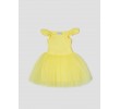 Dievčenské tutu šaty citrónové