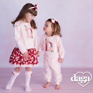 Dievčenské šaty s aplikáciou ružové FLOWER DREAM DAGA