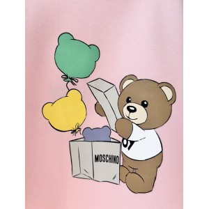 Dievčenské šaty s Teddy Bear ružové MOSCHINO