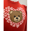 Dievčenské tričko s potlačou TEDDY Bear červené MOSCHINO