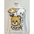 Unisex mikina Teddy Bear biela MOSCHINO