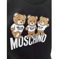 Unisex tričko s Teddy Bear s dlhým rukávom čierne MOSCHINO