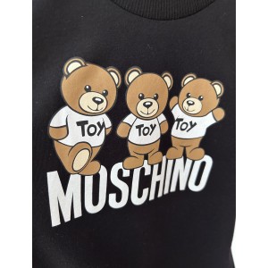 Unisex tričko s Teddy Bear s krátkym rukávom čierne MOSCHINO