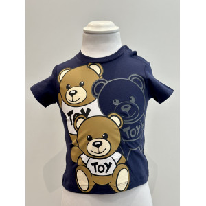 Detské tričko s krátkym rukávom modré Teddy Bear MOSCHINO
