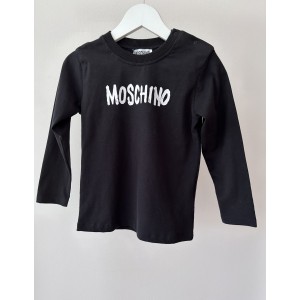 Unisex tričko s dlhým rukávom čierne MOSCHINO