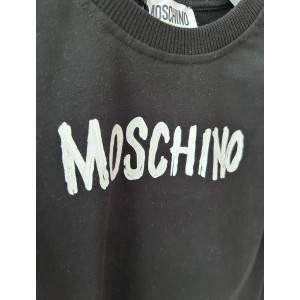 Unisex tričko s dlhým rukávom čierne MOSCHINO