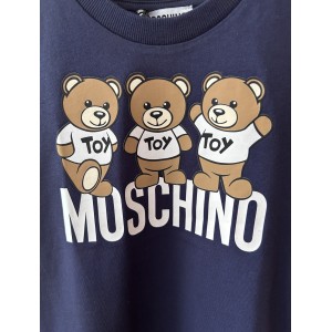Unisex tričko Tri Teddy Bear modré MOSCHINO
