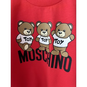 Unisex tričko s Teddy Bear s dlhým rukávom červené MOSCHINO