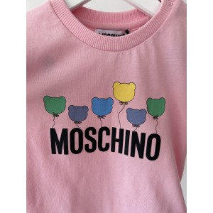 Dievčenské tričko s krátkym rukávom ružové MOSCHINO