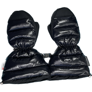 Unisex zimné rukavice dlhé palčiaky čierne/pilguni