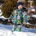 Chlapčenská lyžiarska bunda s čiernou potlačou SNOWBOARD/pilguni
