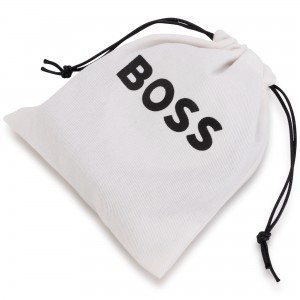 Chlapčenský opasok kožený čierny BOSS