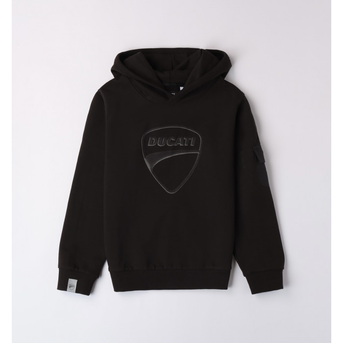 Chlapčenská mikina s kapucňou čierna DUCATI