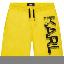 Chlapčenské plavecké šortky žlté KARL LAGERFELD