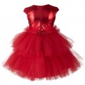 Dievčenské slávnostné šaty červené WAITING FOR CHRISTMAS DAGA