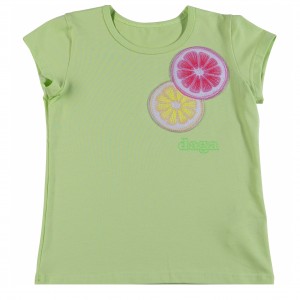 Dievčenské tričko svetlo zelené s citrónmi LEMON POWER DAGA