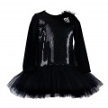 Dievčenské šaty s flitrami čierne SHINE AND GLOW DAGA