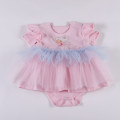 Dievčenské baby body šaty ružové SWAN LAKE DAGA