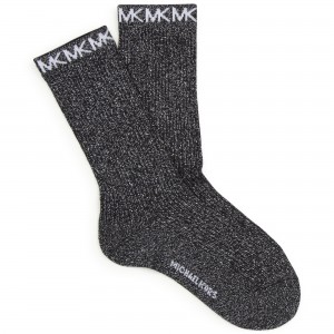 Dievčenské ponožky lesklé čierne MICHAEL KORS