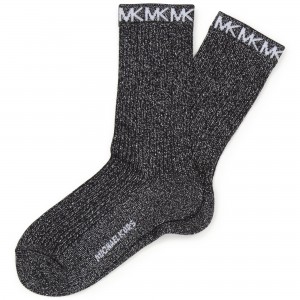 Dievčenské ponožky lesklé čierne MICHAEL KORS