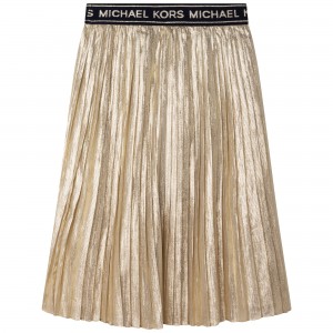 Dievčenská plisovaná sukňa zlatá MICHAEL KORS