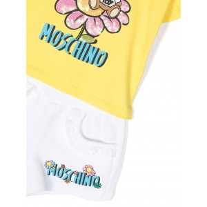 Dievčenská baby súprava tričko a šortky žltá MOSCHINO