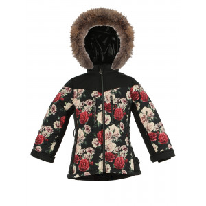 SKI zimná bunda s prírodnou kožušinou MYSTIC GARDEN/pilguni