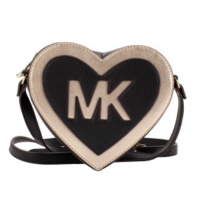 Dievčenská kabelka v tvare srdce čierna MICHAEL KORS